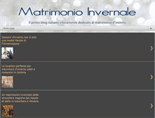 Tablet Screenshot of matrimonioinvernale.com